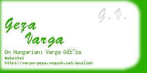 geza varga business card